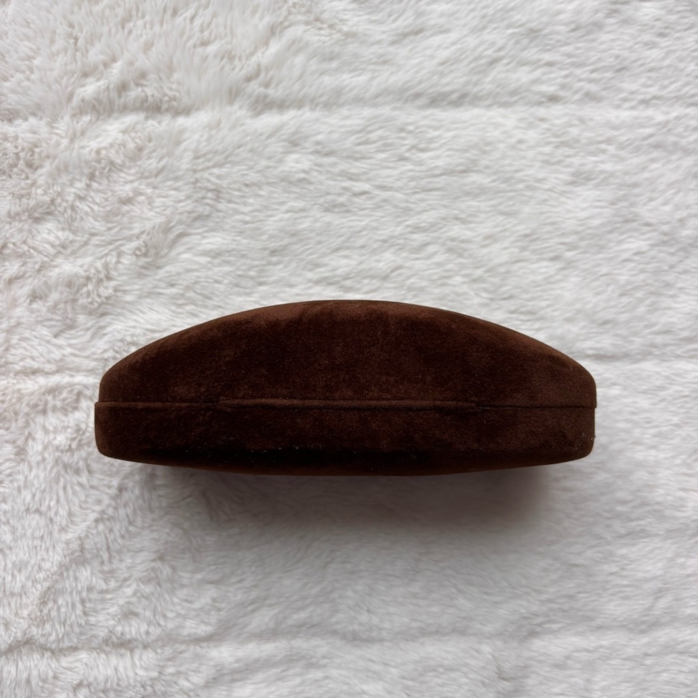 Tom Ford Chocolate Brown Velvet Sunglasses Case | Hard Shell Eyewear Box - Picture 3 of 5